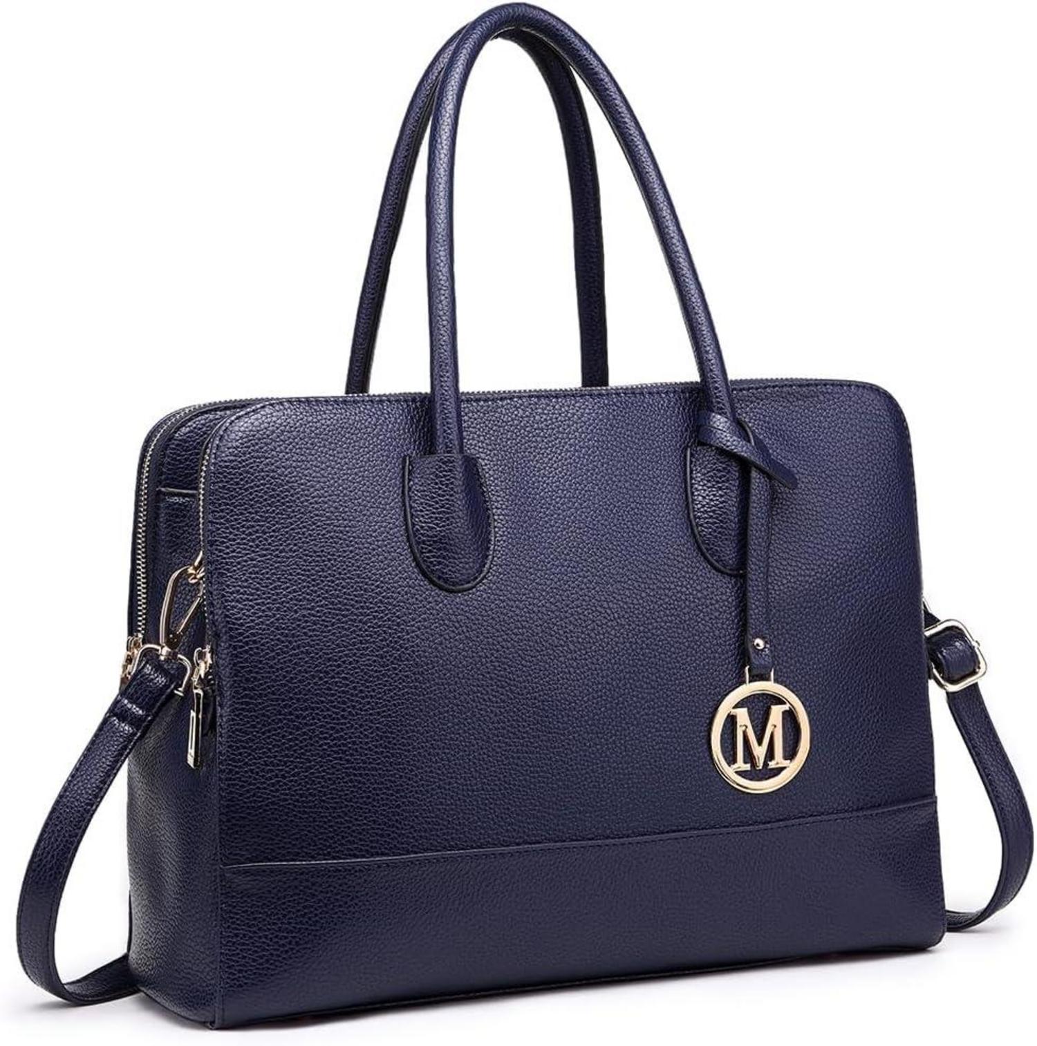 Große Retro Messenger Bag Damen Handtasche Schwarz PU-Leder