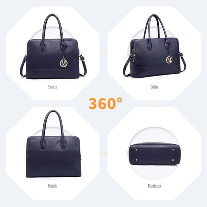 Große Tote-Handtasche Damen mit Metallreißverschlüssen und Magnetverschluss