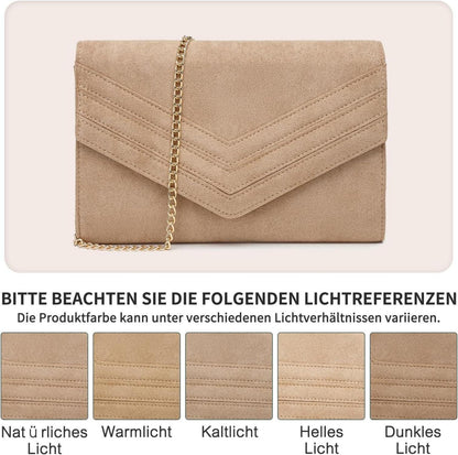 Damen Clutch Abendtasche Elegant Umschlag Tasche Chain Hochzeit Party