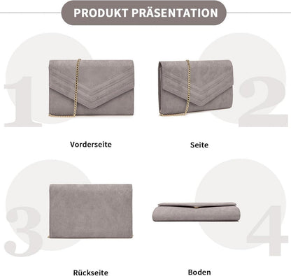 Elegante Damen Umschlag Clutch mit Magnetverschluss