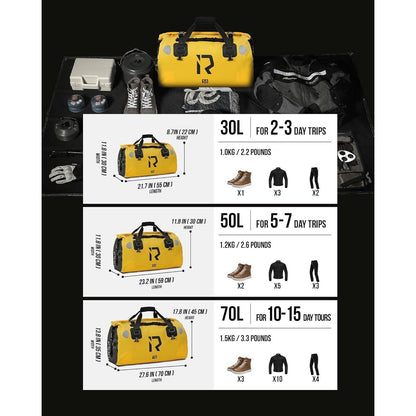 Motorrad Gepäckrolle 30L – Wasserdicht & Vielseitig