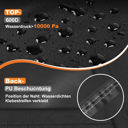 Wetterfeste Grillabdeckung 145x60x120 cm aus 600D Oxford-Stoff