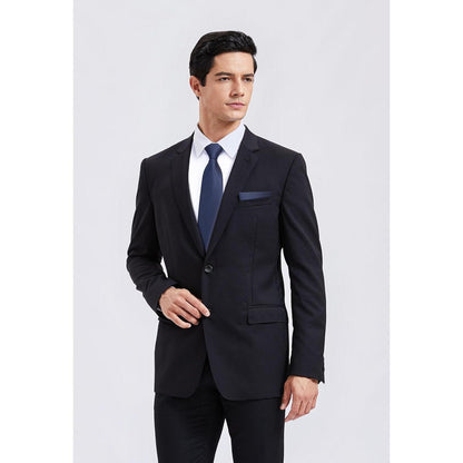 Herren Krawatten Set mit Einstecktuch, Navy Blau