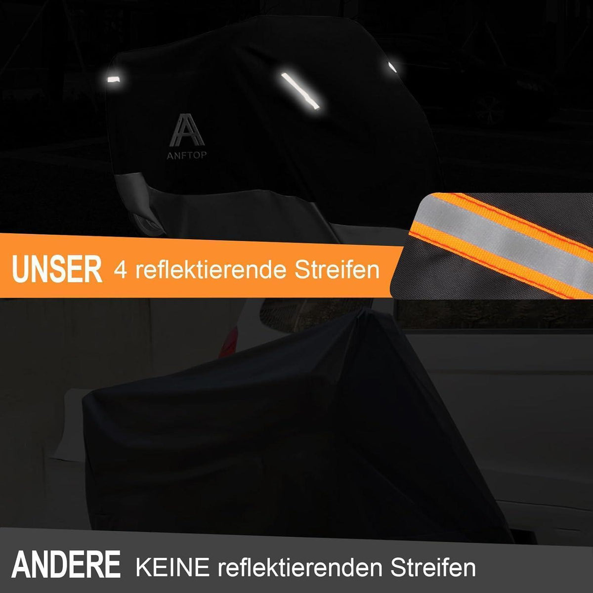 Motorrad Abdeckplane Winterfest Wasserdicht 275x105x125cm