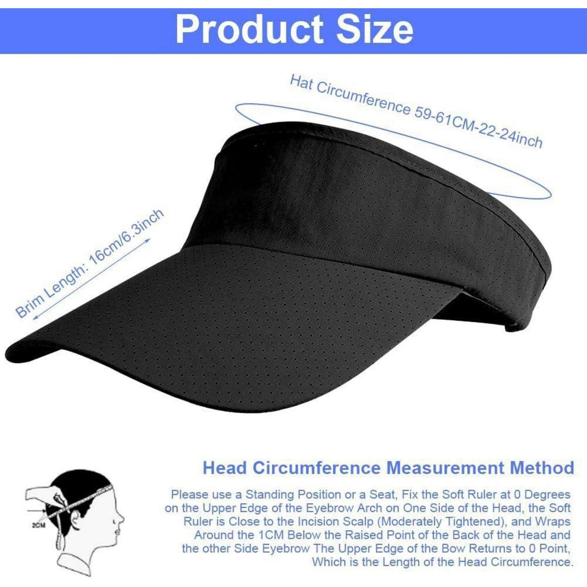 Visor Cap Damen Herren – Atmungsaktiv & Schweißabsorbierend
