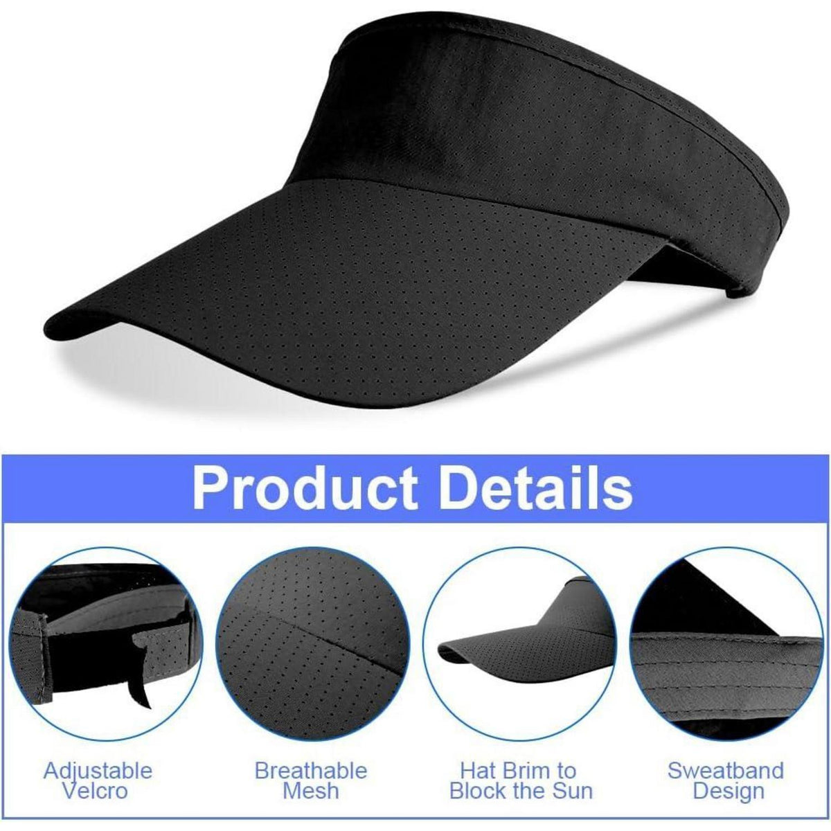 Visor Cap Damen Herren – Atmungsaktiv & Schweißabsorbierend