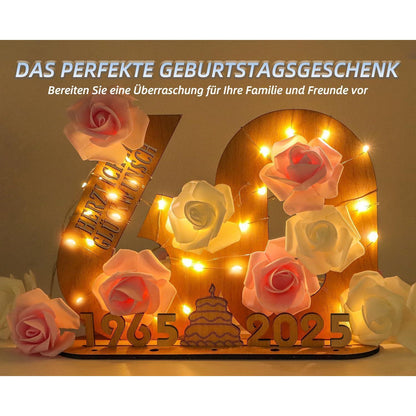 Personalisiertes Geburtstagsgeschenk 18 mit LED und
