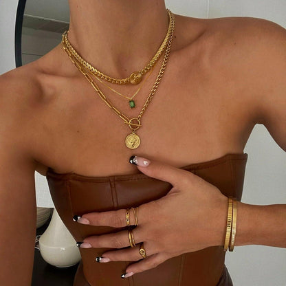 Geburtsstein Halskette Damen 14K Vergoldet Gold Geschenk Muttertag Valentinstag