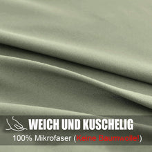 Soifox Bettwäsche 155x220 Salbeigrün Mikrofaser Bügelfrei