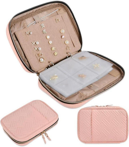 Aucuu Schmuck Organizer Tasche Reise Schmuckaufbewahrung Uhren Ohrringe Ringe Armbänder