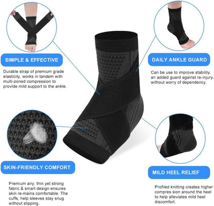 ACWOO Sprunggelenkbandage 2er-Pack Einstellbar Atmungsaktiv Plantarfasziitis