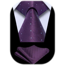 Krawatten-Set Herren Lila mit Einstecktuch, Formell & Business