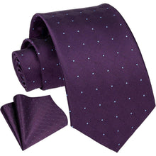 Krawatten-Set Herren Lila mit Einstecktuch, Formell & Business