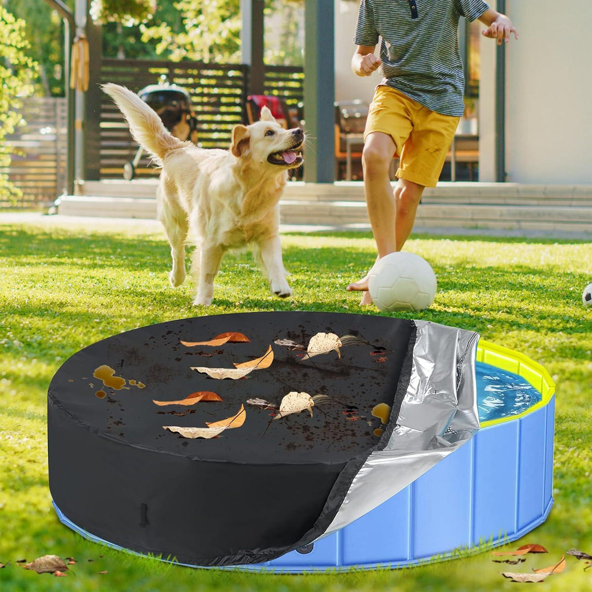 COZII Hundepool Abdeckung 80x20cm Wasserdicht Staubschutz