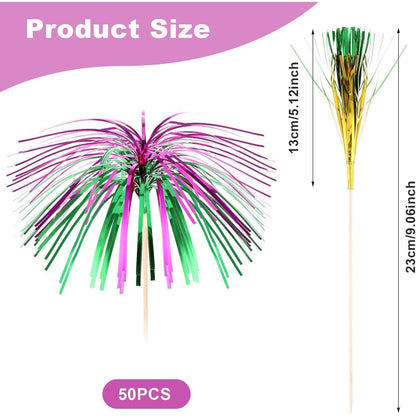50 Cocktailspieße Feuerwerk Deko – 23cm Party Bar Getränke