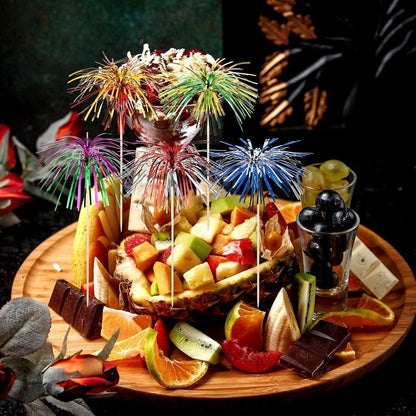 50 Cocktailspieße Feuerwerk Deko – 23cm Party Bar Getränke