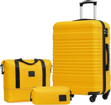 Koffer-Set ABS Hartschale Reisekoffer 4 Rollen TSA-Schloss