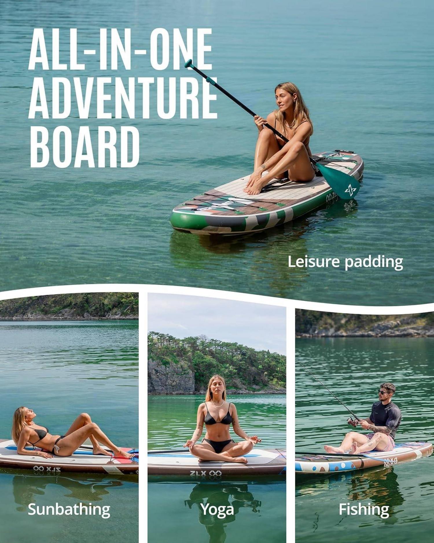 ZLX 320 cm Aufblasbares Stand Up Paddle Board Premium SUP Board für