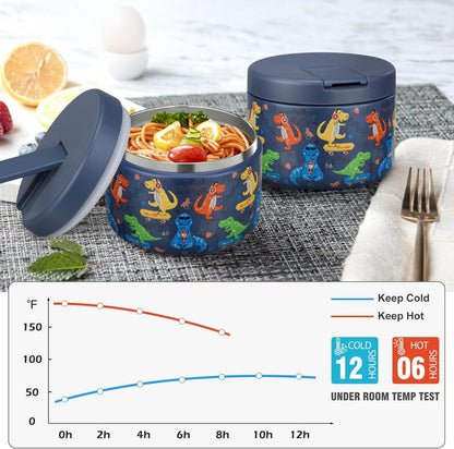 Itslife 350ml Thermobehälter Edelstahl Kinder Lunchbox Isolierung Blau