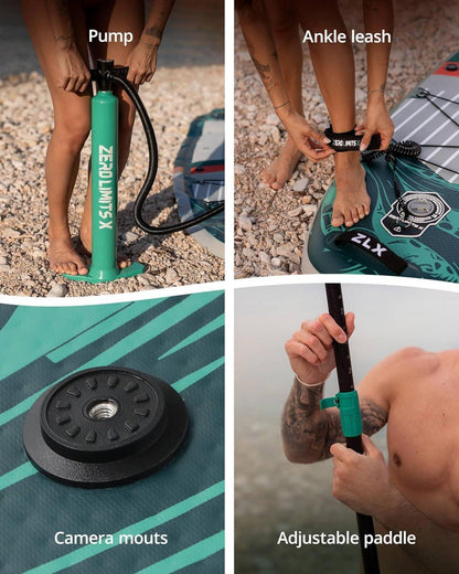 Aufblasbares Stand Up Paddle Board 350 cm Premium SUP für alle Skill