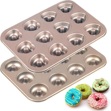 Backform Donut-Backblech mit Antihaftbeschichtung, Set 2 Stück
