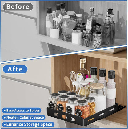 Gewürzregal Ausziehbarer Schrank Organizer Küche B21.3*L26.8H7.2CM