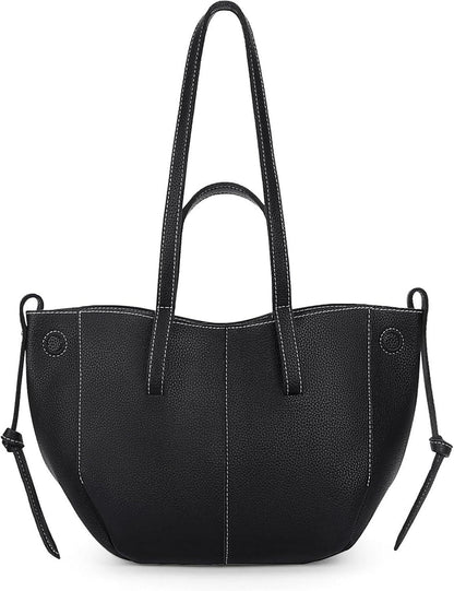 Handtasche Klein Tote Bag Damen Weiche Leder Tragetasche Retro Braun