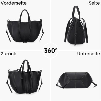 Handtasche Klein Tote Bag Damen Weiche Leder Tragetasche Retro Braun