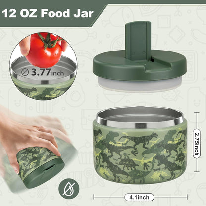Thermobehälter für Essen 350ml Edelstahl Kinder Lunchbehälter Warmhaltebecher