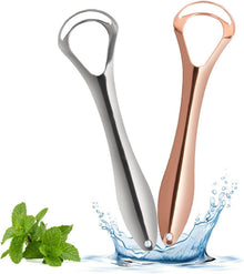Zungenschaber Set Edelstahl Zungenreiniger Mundgeruch Mundhygiene