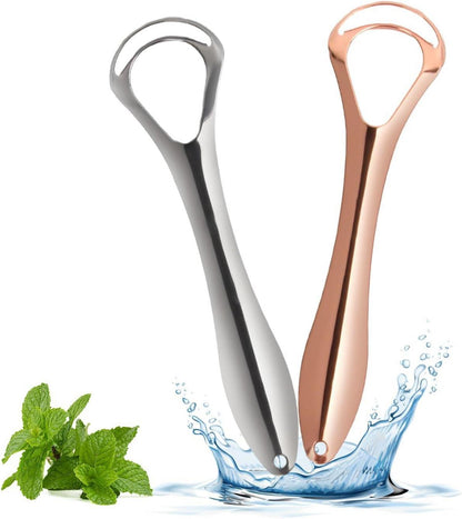 Zungenschaber Set Edelstahl Zungenreiniger Mundgeruch Mundhygiene