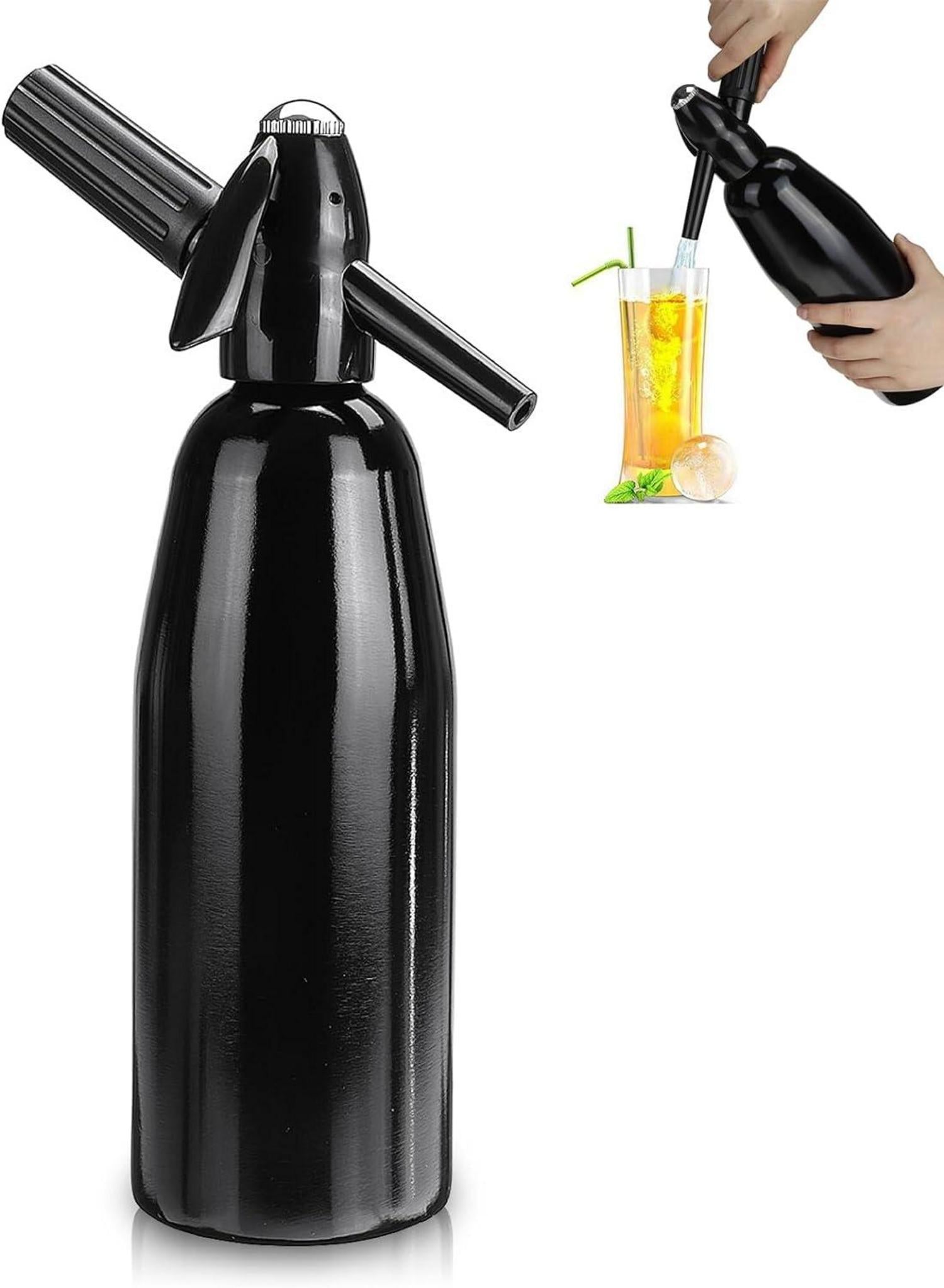 Soda Wassersprudler 1L Aluminium Sprudelwasserbereiter für Getränke