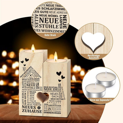 Einzigartige Kerzenhalter aus Holz - Einweihungsgeschenk