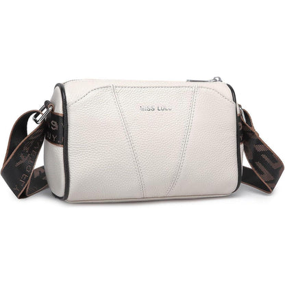 Damen Crossbody Bag Echtes Leder Breiter Schultergurt Reisen