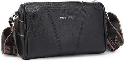 Crossbody Bag aus echtem Leder mit breitem Schultergurt