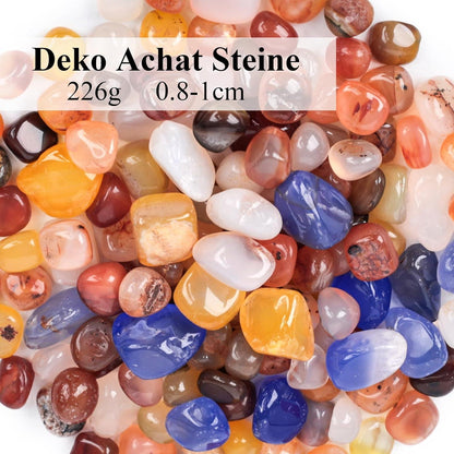 Natur Edelsteine Set 225g für Dekoration Garten Aquarium