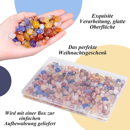 Natur Achat Kies 225g Edelstein Set Deko Aquarium Gartenweg 8-10mm