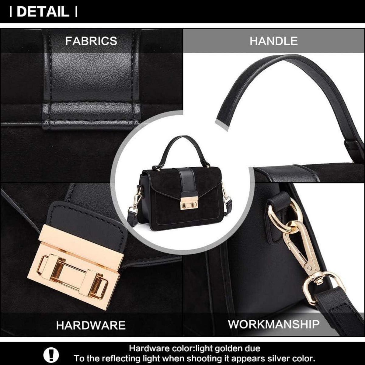Damen Umhängetasche Vintage Top-Griff Crossbody Bag - Elegant