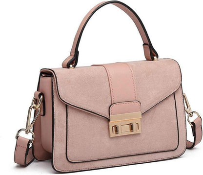 Damen Umhängetasche Kunstleder Wildleder Crossbody Bag Vintage Elegant