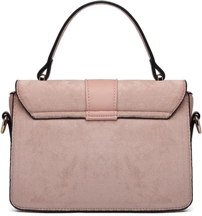 Damen Umhängetasche Kunstleder Wildleder Crossbody Bag Vintage Elegant
