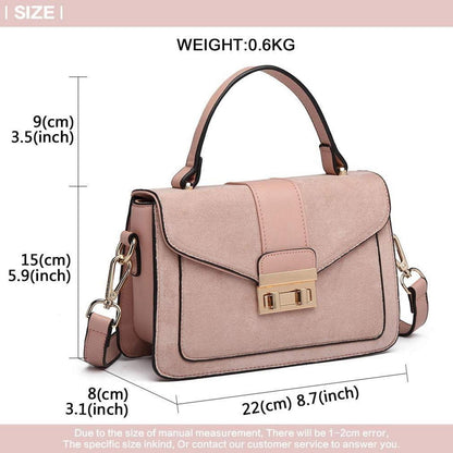 Elegante Miss Lulu Damen Umhängetasche Vintage Top-Griff Handtasche