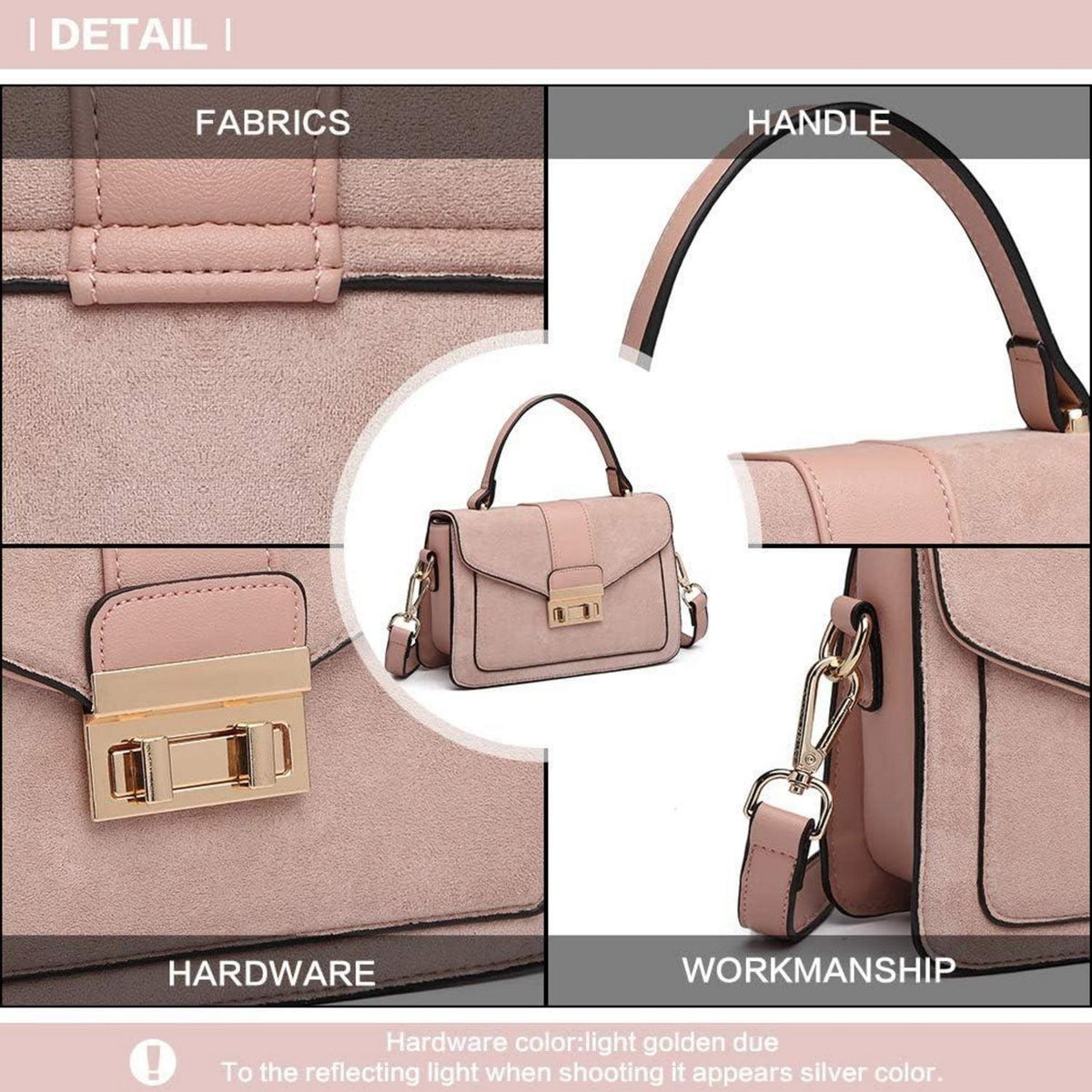 Damen Umhängetasche Kunstleder Wildleder Vintage Handtasche