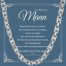 LOCCY Herren Königskette Edelstahl Silber 5mm Wikinger Byzantinische