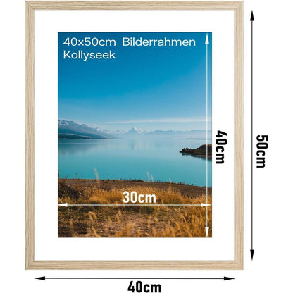 Kollyseek Bilderrahmen 40x50cm MDF Acrylglas-Holz Wohnzimmer