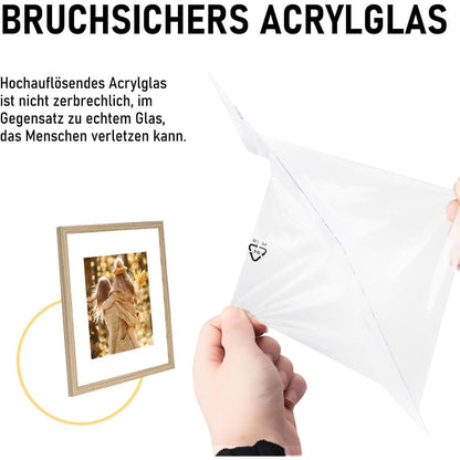 Kollyseek Bilderrahmen 40x50cm MDF Acrylglas-Holz Wohnzimmer