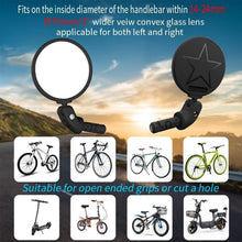 Fahrradspiegel für Lenkerende, HD-Glas konvex, 3" für Flat/Drop Bar