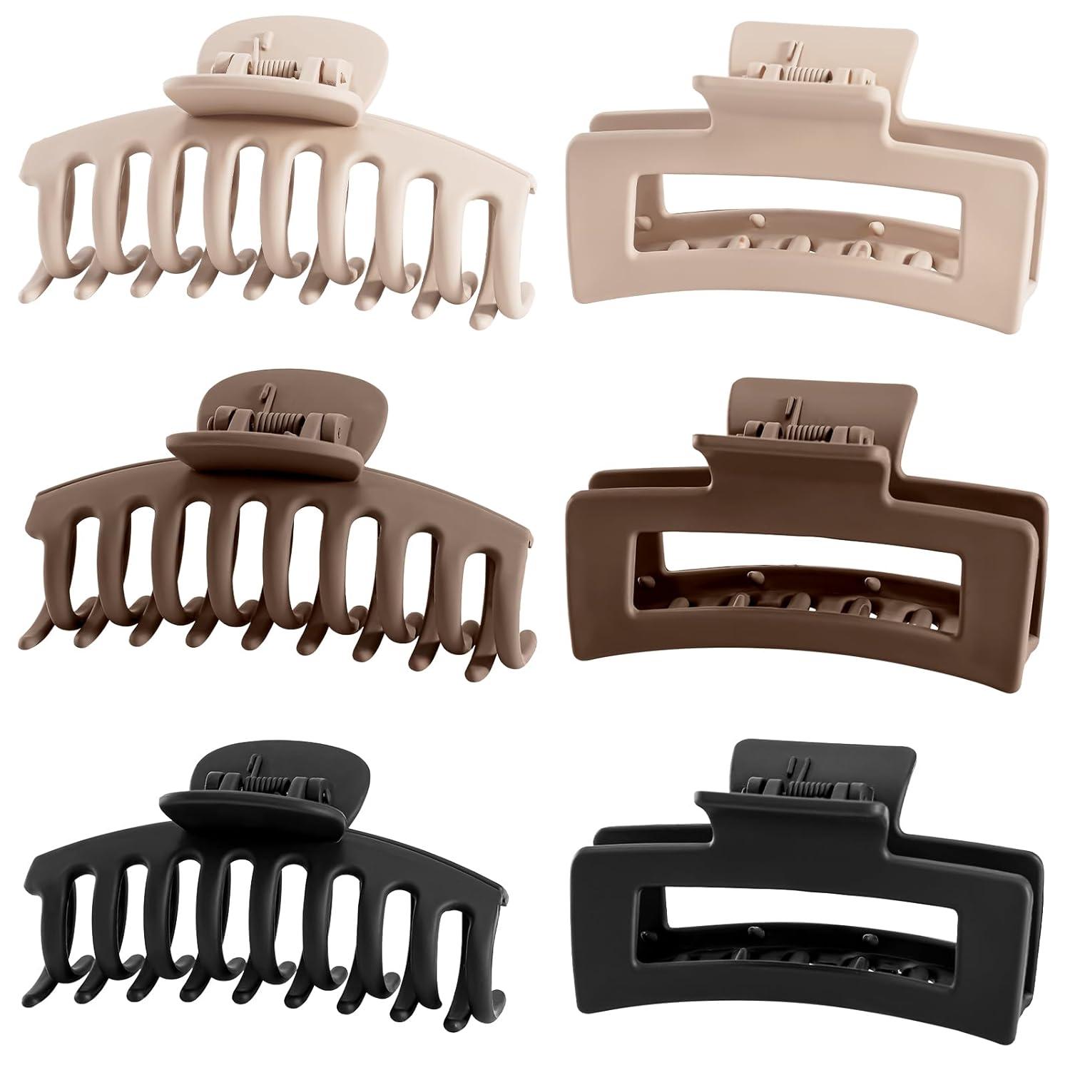 6-teiliges Set Große Haarklammer 8cm für dickes Haar - Damen