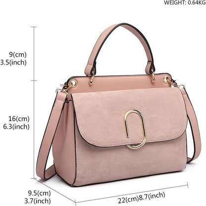 Damen Umhängetasche Wildleder Kunstleder Vintage Crossbody Bag