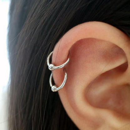Piercing Set Chirurgenstahl Klar Acryl 16G Labret Tragus Helix Ohrstecker