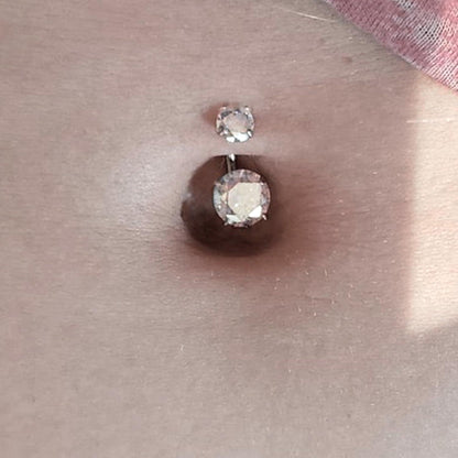 Bauchnabelpiercing Kit 14G Chirurgenstahl mit Diamant CZ Schmuck